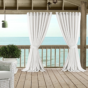 Elrene Home Fashions Carmen Sheer Indoor/outdoor Tieback Curtain Panel, 114 X 108 In White