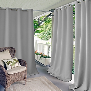 Elrene Home Fashions Connor Solid Indoor/outdoor Curtain Panel, 52 X 84 In Gray