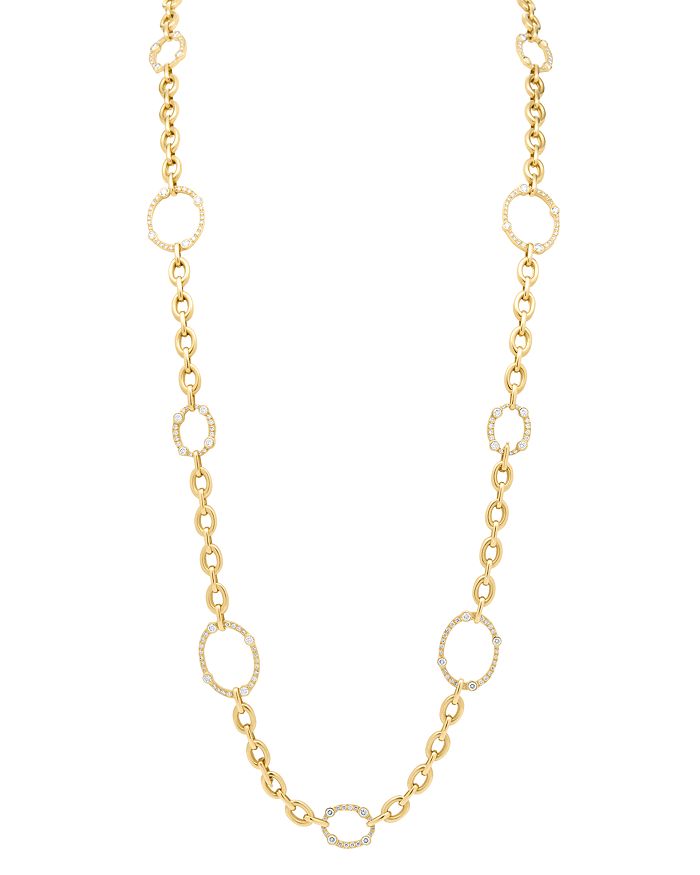 Gumuchian 18k Yellow Gold Carousel Diamond Convertible Necklace & Bracelet, 36 In White/gold