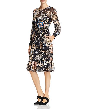 Tory Burch Gwyneth Long-Sleeve Printed Dress | Bloomingdale's