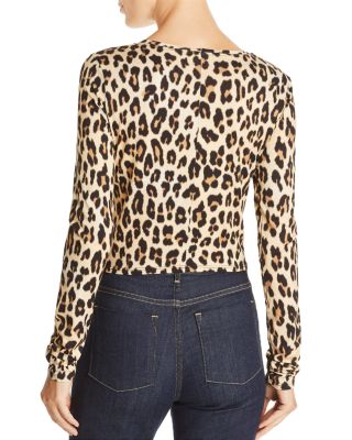 Delaina Leopard Print Cropped Top 
