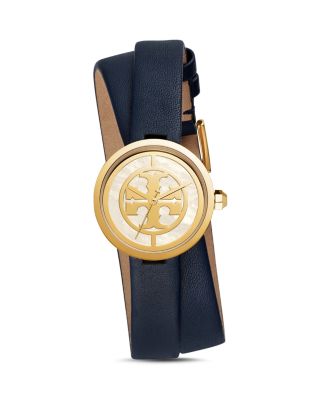Tory Burch Navy Wrap Watch TORY BURCH Robinson Womens Double Wrap Watch, Blue Dial  main image 4