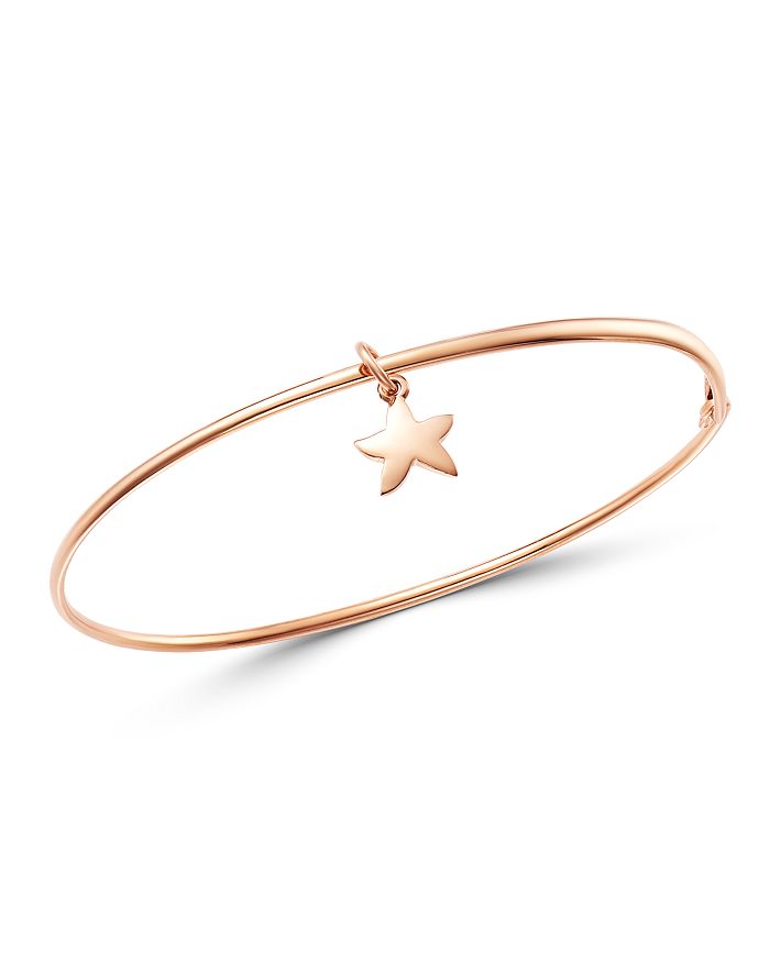 Dodo Starfish Charm Bangle Bracelet In Rose Gold