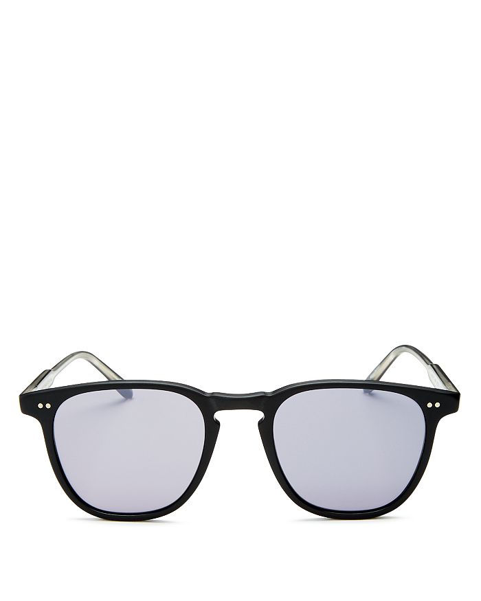 Garrett Leight Men's Brooks Mirrored Square Sunglasses, 47mm - 100% Exclusive In Matte Black