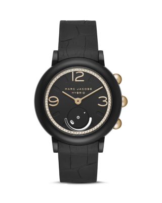 MARC JACOBS Riley Black Rubber Strap Hybrid Smartwatch 44mm Bloomingdale s