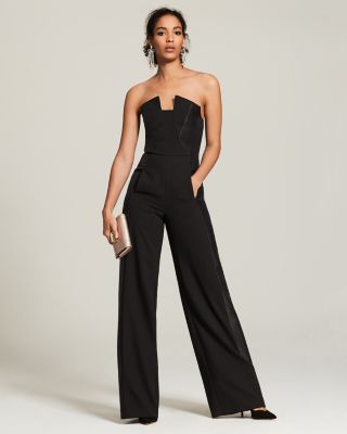 Black halo black jumpsuit deals