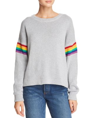 rainbow sleeve sweater