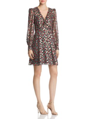 kate spade floral park clip dot midi dress