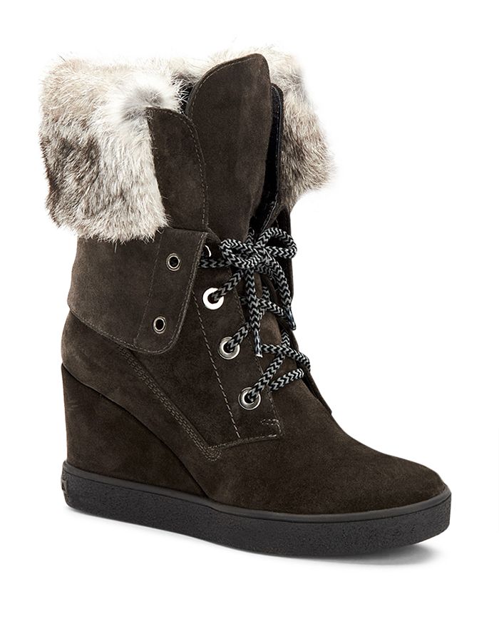 Aquatalia Women s Cordelia Almond Toe Weatherproof Suede Booties Bloomingdale s