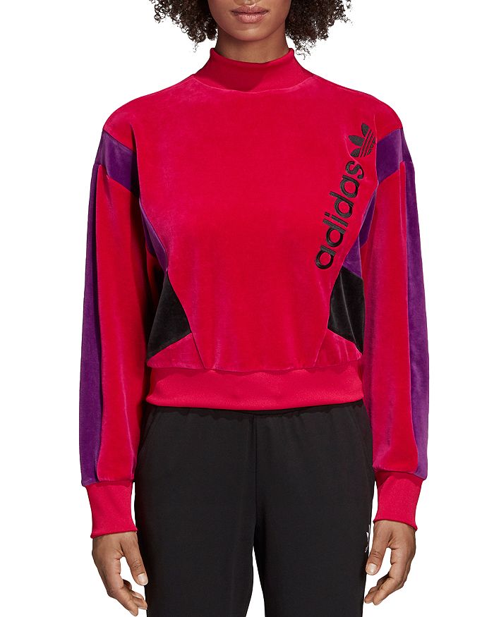 Adidas Color-Block Velour Sweatshirt Bloomingdale's