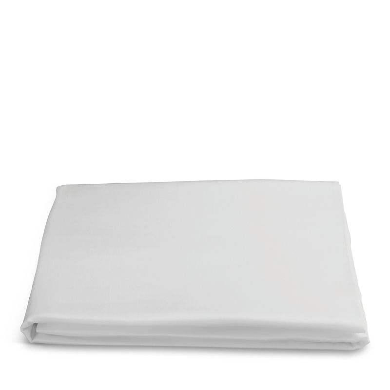 Matouk Talita 615 Thread Count Cotton Sateen Flat Sheet In Silver