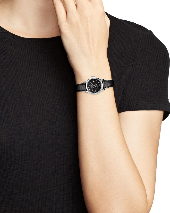 Shop Tissot Lelocle Watch, 25.3mm In Black