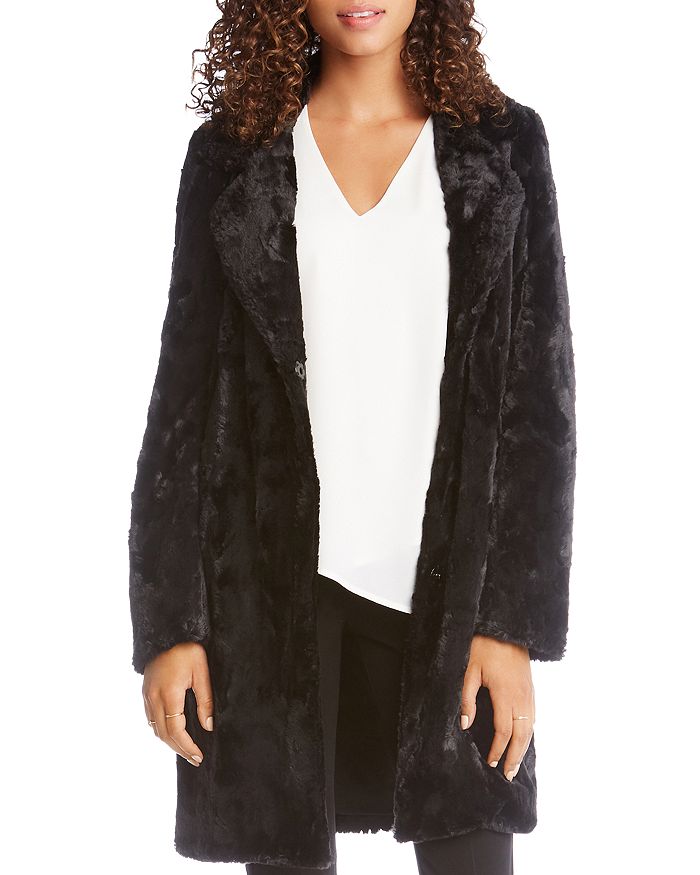 Karen kane long discount faux fur coat