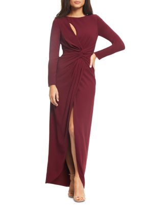 Dress the Population Naomi Twist-Front Crepe Dress | Bloomingdale's