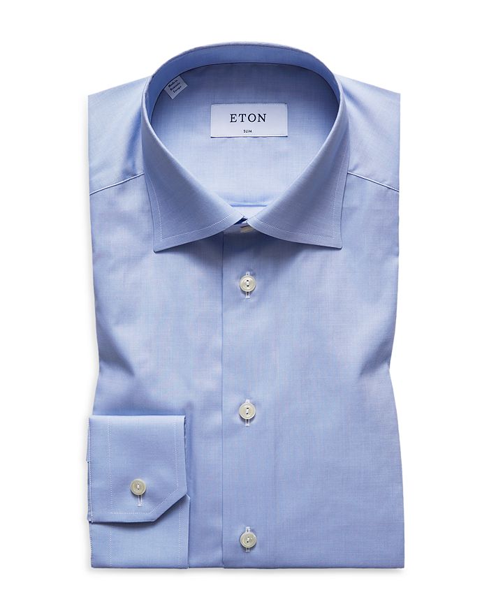 Eton Slim Fit Signature Twill Dress Shirt In Blue