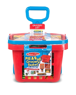 Melissa & Doug Fill & Roll Grocery Basket Play Set - Ages 3+