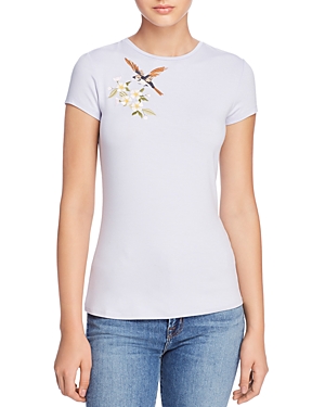 TED BAKER STEFFH GRACEFUL EMBROIDERED TEE,WC8WGWE2STEFFH18-PAL