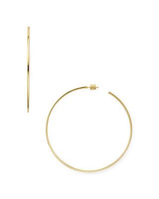 Aqua Medium Hoop Earrings In 18k Gold 
