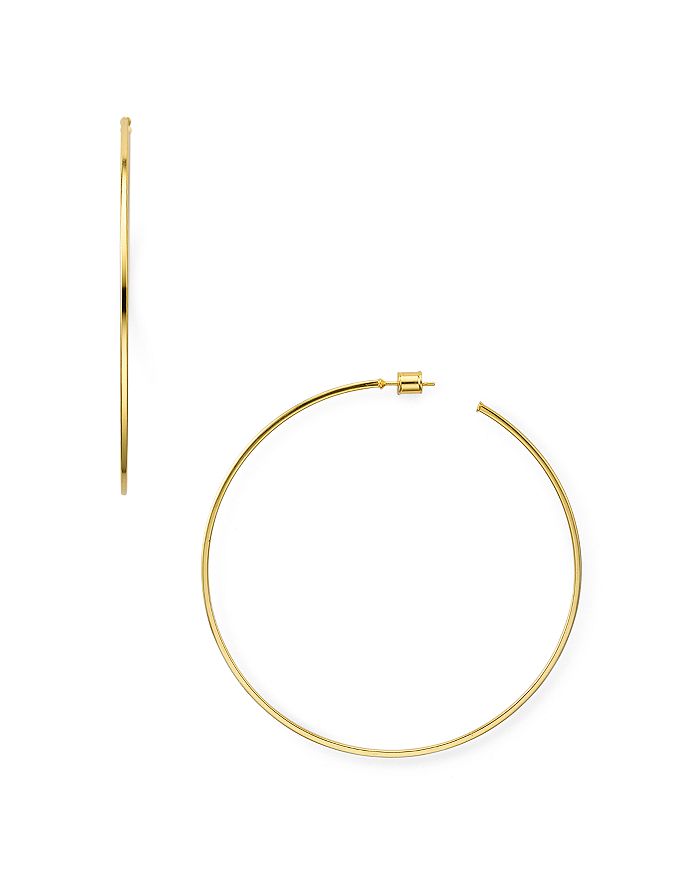 Shop Aqua Large Hoop Earrings In 18k Gold-plated Sterling Silver Or Sterling Silver - 100% Exclusive