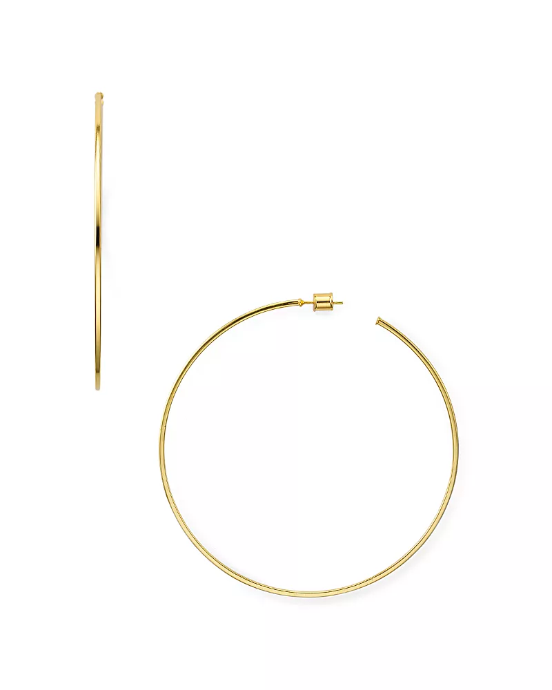 Aqua Large Hoop Earrings in 18K Gold-Plated Sterling Silver or Sterling Silver - Exclusive