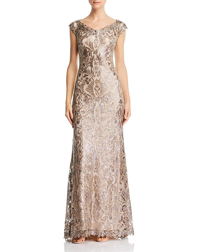 Tadashi Shoji Embroidered Sequin Gown | Bloomingdale's