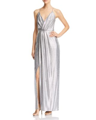 Laundry by Shelli Segal Metallic Draped Gown | Bloomingdale's Women