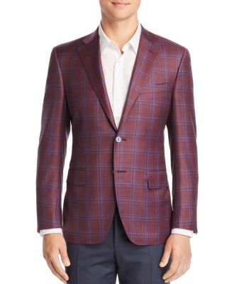 burgundy plaid sport coat