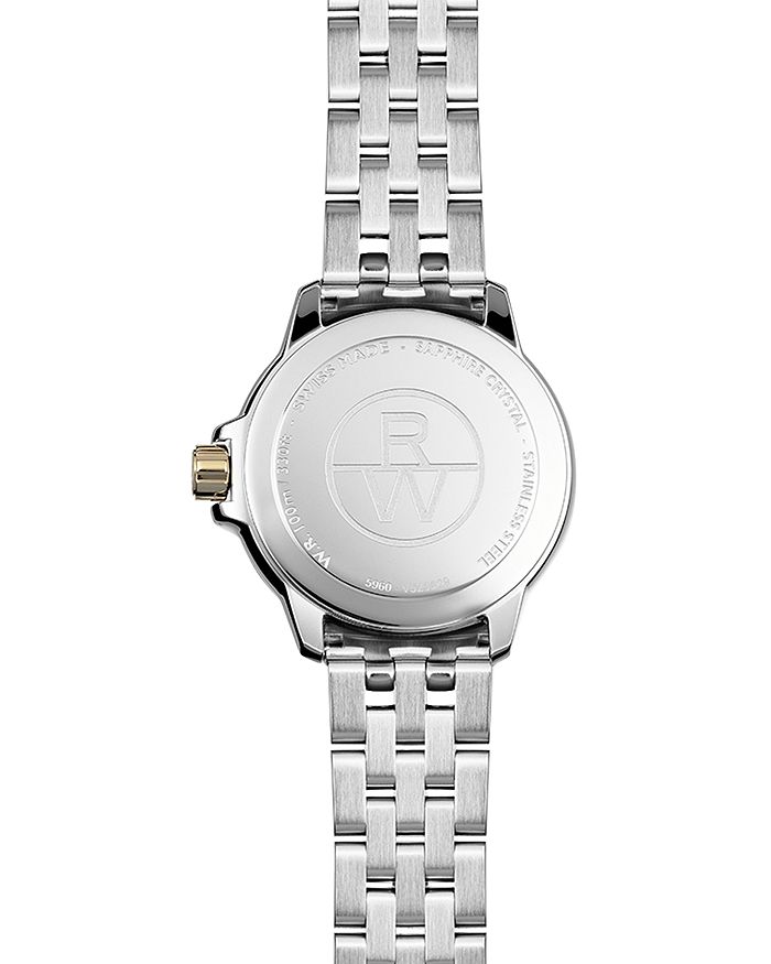 Shop Raymond Weil Tango Two Tone Watch, 30mm In White/gold
