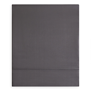 Gingerlily Silk Solid Flat Sheet, Queen In Charcoal