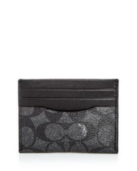 Men S Designer Wallets Money Clips Bloomingdale S - coach signature logo card case