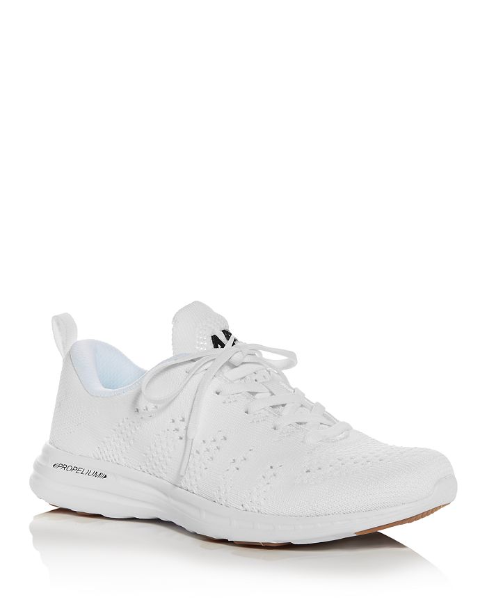 Apl Athletic Propulsion Labs Propelium Fly Knit Sneakers In White/blue/gray