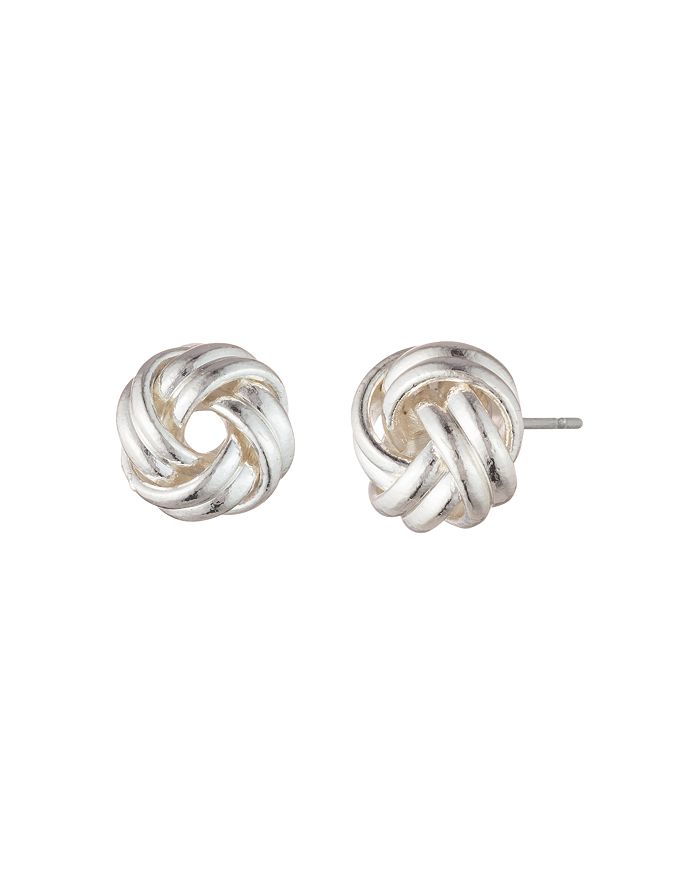Ralph Lauren Lauren Lauren  Knot Stud Earrings In Silver