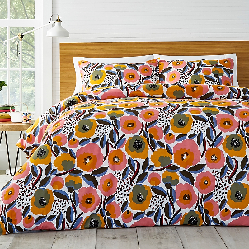 Marimekko Rosarium Cotton Percale Comforter Bedding Set In Multi