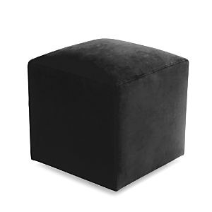 Bloomingdale's Artisan Collection Jax Velvet Cube Ottoman In Vance Black