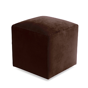 Bloomingdale's Artisan Collection Jax Velvet Cube Ottoman In Vance Cocoa