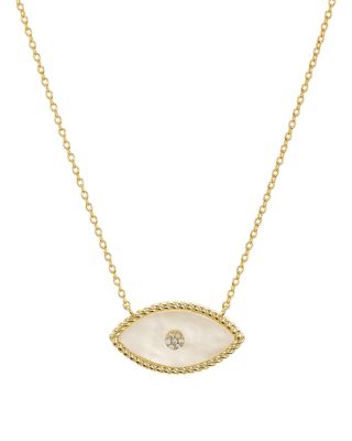 evil eye mother of pearl necklace