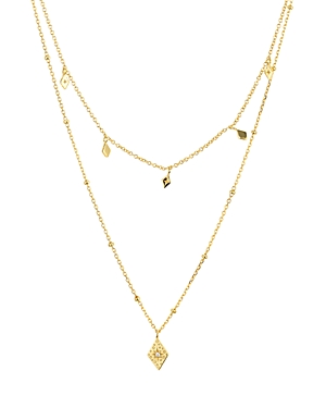 Layered Pendant Necklace in 14K Gold-Plated Sterling Silver, 14-16