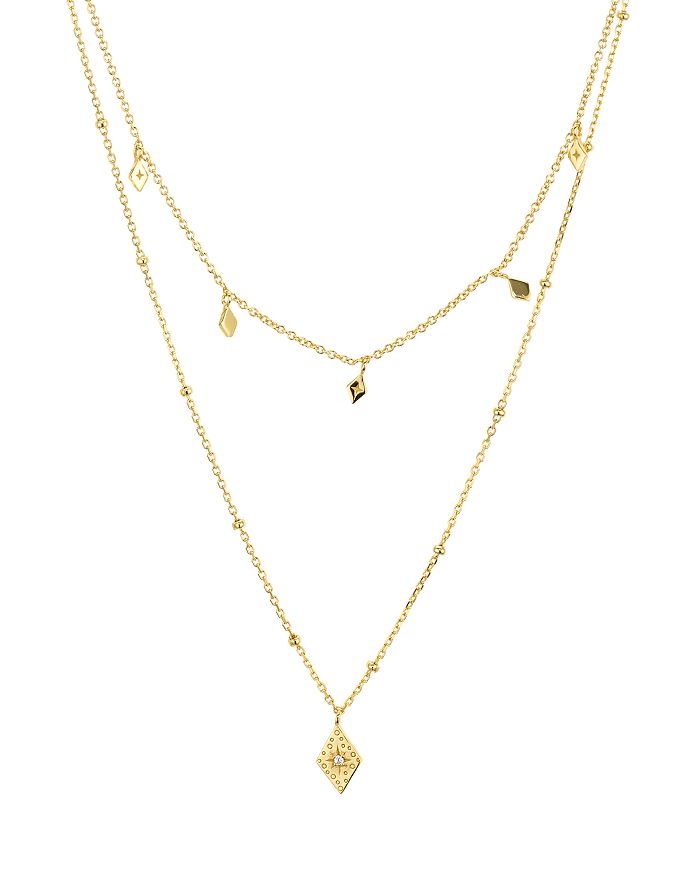 Shop Argento Vivo Layered Pendant Necklace In 14k Gold-plated Sterling Silver, 14-16
