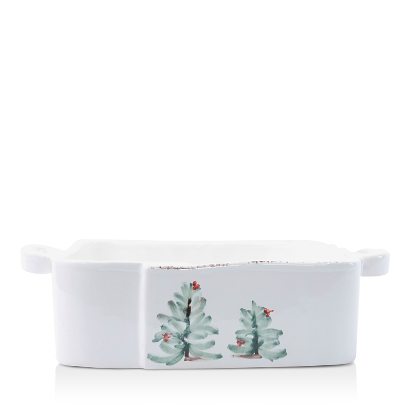 Vietri Lastra Holiday Square Baker In Multi