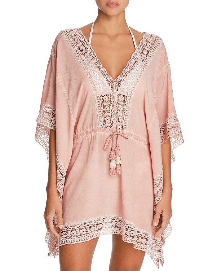 Surf Gypsy Embroidered-Trim Tunic Swim Cover-Up | Bloomingdale's