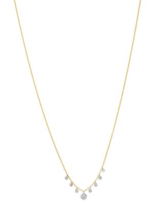 Meira T - 14K Yellow & White Gold Diamond Multi Disc Pendant Necklace, 18"