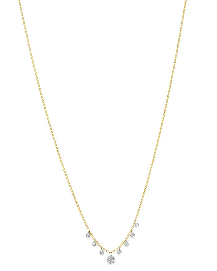 Meira T 14k Yellow & White Gold Diamond Multi Disc Pendant Necklace, 18 In White/gold