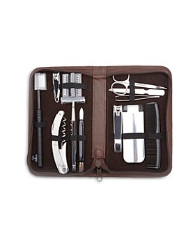 ROYCE New York - Leather Travel & Grooming Toiletry Kit