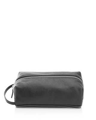 Leather Compact Toiletry Travel Bag