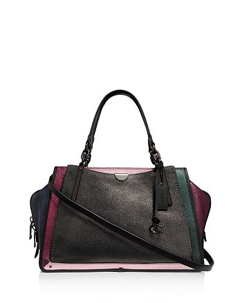 COACH Dreamer 36 Metallic Leather Color-Block Shoulder Bag | Bloomingdale's