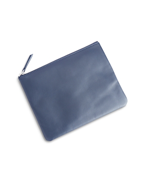Shop Royce New York Leather Travel Pouch In Blue
