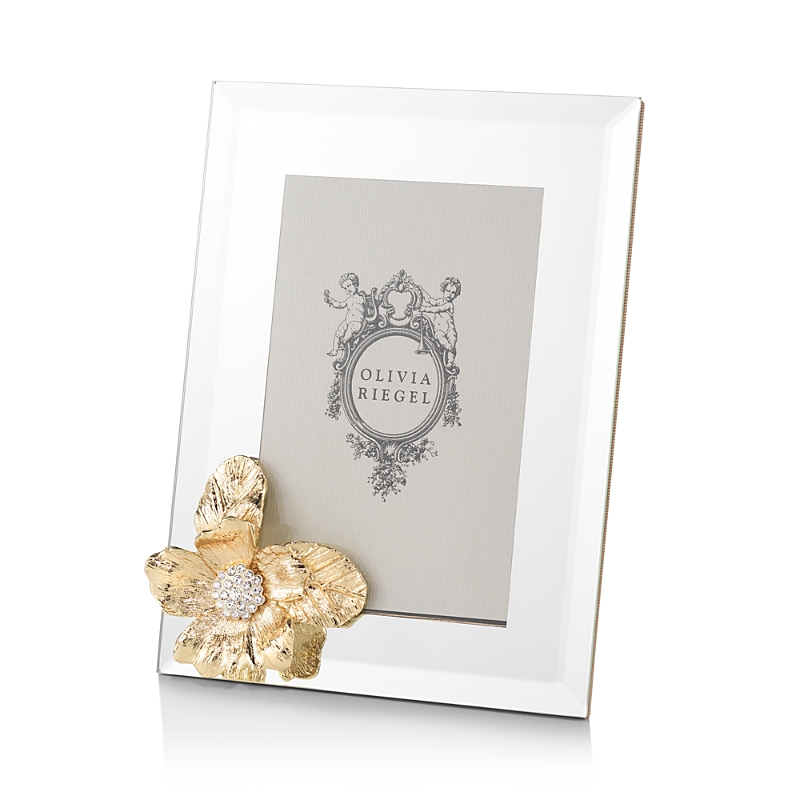 Olivia Riegel Botanica Silver & Crystal Frame In Gold