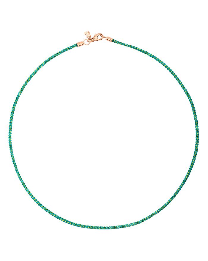 TOUS Turquoise Cord Choker Necklace, 15.75\