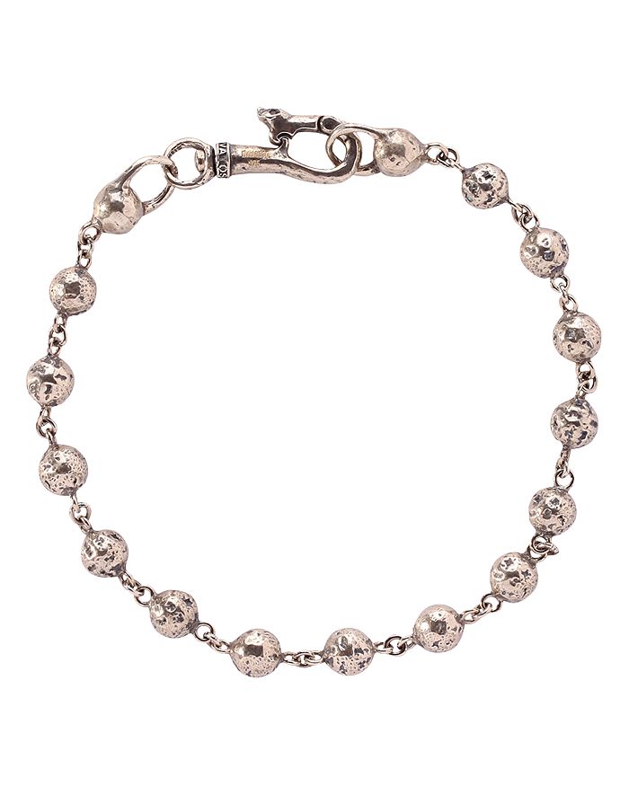 John Varvatos Collection Sterling Silver Distressed Bead Link Bracelet ...