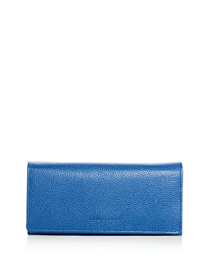 Longchamp Veau Foulonne Checkbook Wallet In Sapphire